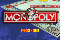 Monopoly title screen for GameBoy Advance